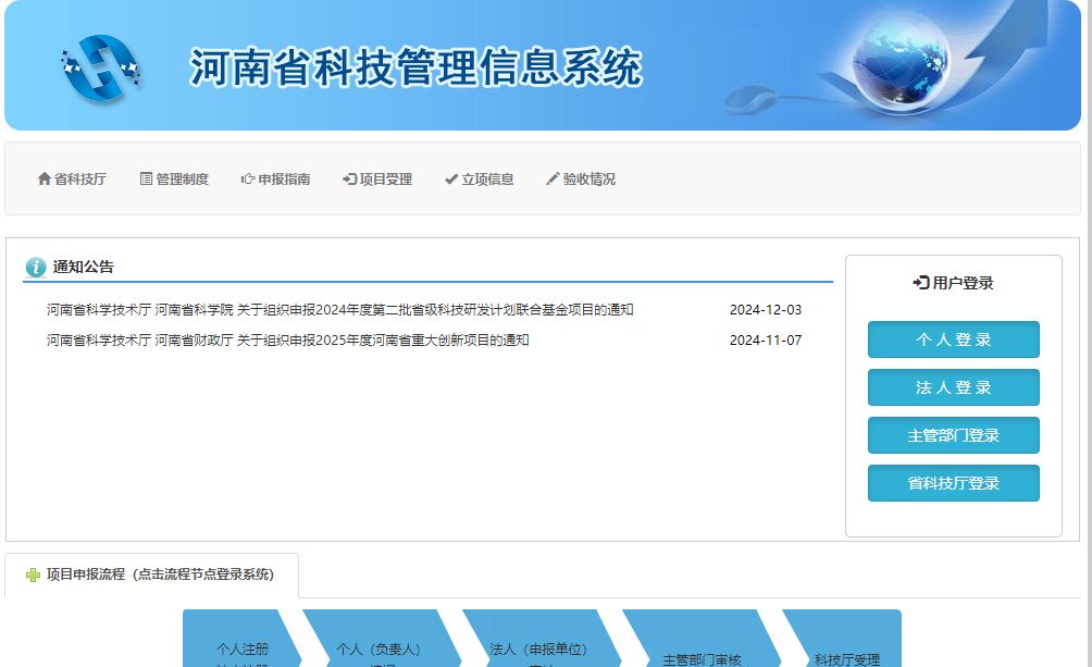 河南省科技业务综合管理系统